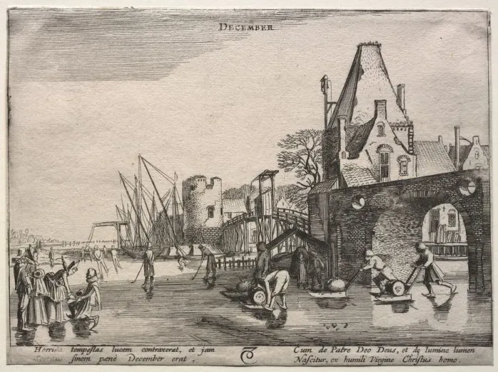 Framed Print : The Twelve Months: December. Creator: Jan van de Velde (Dutch, 1620-1662) Framed Print : The Twelve Months: December. Creator: Jan van de Velde (Dutch, 1620-1662)