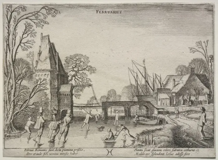 Framed Print : The Twelve Months: February. Creator: Jan van de Velde (Dutch, 1620-1662) Framed Print : The Twelve Months: February. Creator: Jan van de Velde (Dutch, 1620-1662)
