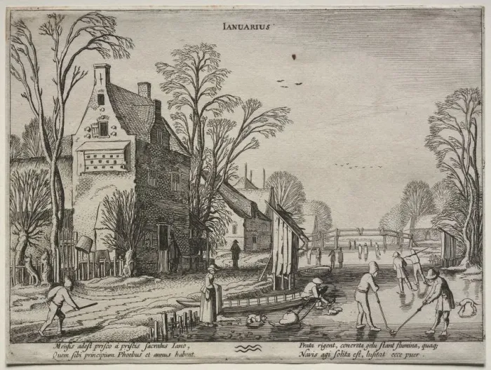 Framed Print : The Twelve Months: January. Creator: Jan van de Velde (Dutch, 1620-1662) Framed Print : The Twelve Months: January. Creator: Jan van de Velde (Dutch, 1620-1662)