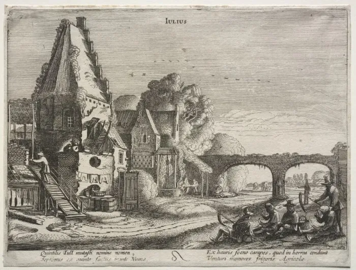 Framed Print : The Twelve Months: July. Creator: Jan van de Velde (Dutch, 1620-1662) Framed Print : The Twelve Months: July. Creator: Jan van de Velde (Dutch, 1620-1662)