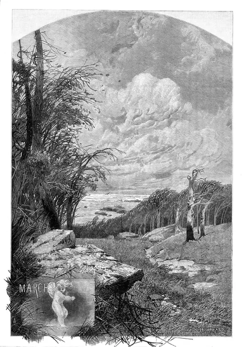 Framed Print : The Months: March, 1880. Creator: Unknown Framed Print : The Months: March, 1880. Creator: Unknown