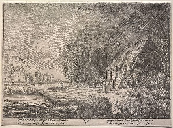 The Twelve Months: March. Creator: Jan van de Velde (Dutch, 1620-1662)
