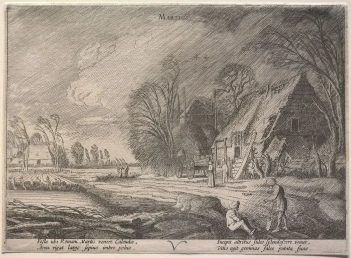 Framed Print : The Twelve Months: March. Creator: Jan van de Velde (Dutch, 1620-1662) Framed Print : The Twelve Months: March. Creator: Jan van de Velde (Dutch, 1620-1662)