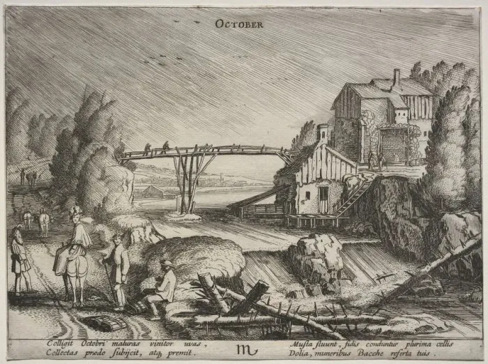 Framed Print : The Twelve Months: October. Creator: Jan van de Velde (Dutch, 1620-1662) Framed Print : The Twelve Months: October. Creator: Jan van de Velde (Dutch, 1620-1662)