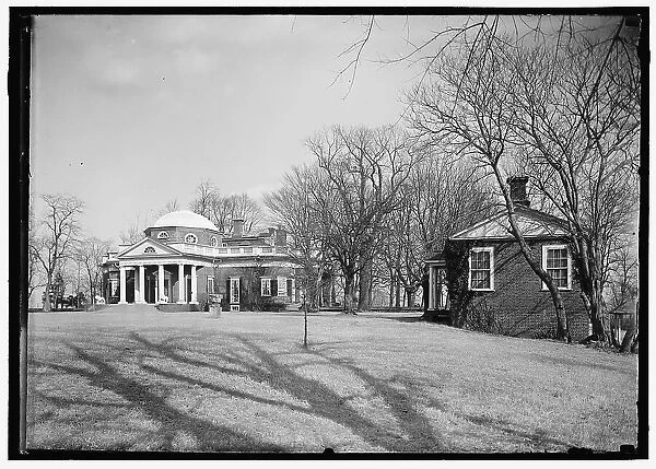 Monticello - exterior, between 1914 and 1918. Creator: Harris & Ewing. Monticello - exterior, between 1914 and 1918. Creator: Harris & Ewing