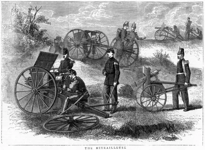 Framed Print : Montigny mitrailleuse, rapid fire gun, 1870. Artist: Joseph Montigny Framed Print : Montigny mitrailleuse, rapid fire gun, 1870. Artist: Joseph Montigny