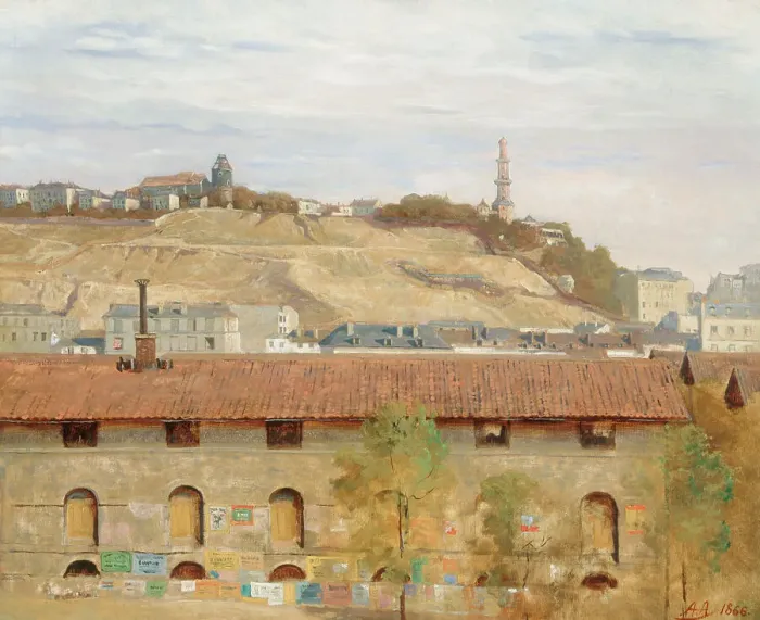 Framed Print : Montmartre hill in 1866, 1866. Creator: Alfred Auteroche Framed Print : Montmartre hill in 1866, 1866. Creator: Alfred Auteroche