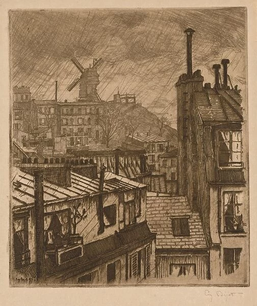 Montmartre, le Moulin de la Gallette, 1897. Creator: Eugene Bejot (French, 1867-1931)