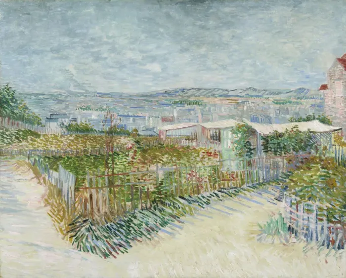 Framed Print : Montmartre: behind the Moulin de la Galette, 1887. Artist: Gogh, Vincent, van (1853-1890) Framed Print : Montmartre: behind the Moulin de la Galette, 1887. Artist: Gogh, Vincent, van (1853-1890)