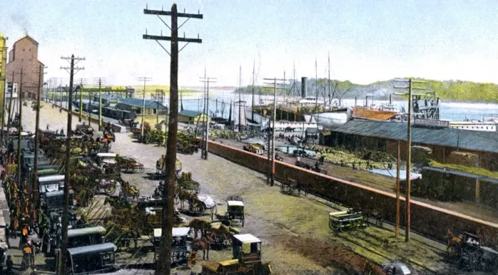 Framed Print : Montreal Harbour, Montreal, Canada, c1900s Framed Print : Montreal Harbour, Montreal, Canada, c1900s