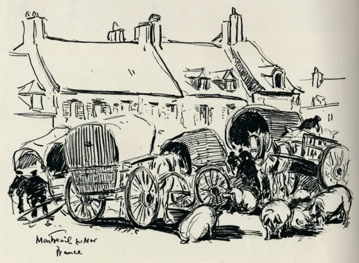 Framed Print : Montreuil-Sur-Mer, France, c1907. Artist: William Henry Charlton Framed Print : Montreuil-Sur-Mer, France, c1907. Artist: William Henry Charlton