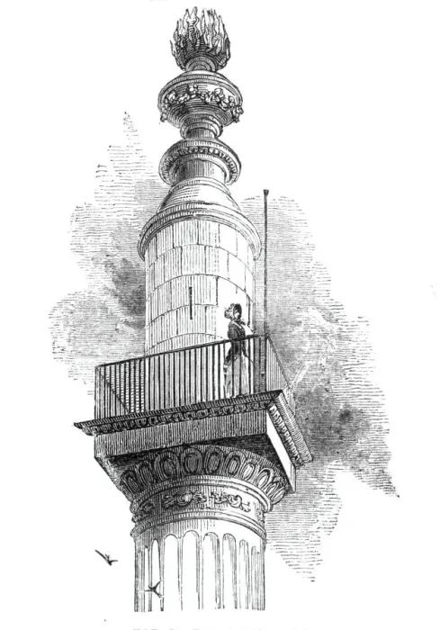 Framed Print : Top of the Monument, 1842. Creator: Unknown Framed Print : Top of the Monument, 1842. Creator: Unknown