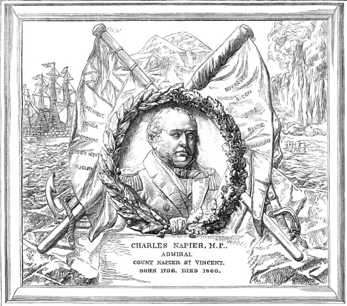 Framed Print : Monument of Admiral Sir Charles Napier in St. Paul's Cathedral, 1869. Creator: Unknown Framed Print : Monument of Admiral Sir Charles Napier in St. Paul's Cathedral, 1869. Creator: Unknown