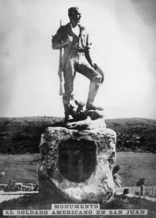 Framed Print : Monument to the Americna Soldier in San Juan Hill, 1920s Framed Print : Monument to the Americna Soldier in San Juan Hill, 1920s