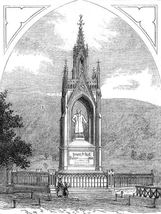 Framed Print : Monument to Baron Stein, at Nassau, 1872. Creator: Unknown Framed Print : Monument to Baron Stein, at Nassau, 1872. Creator: Unknown