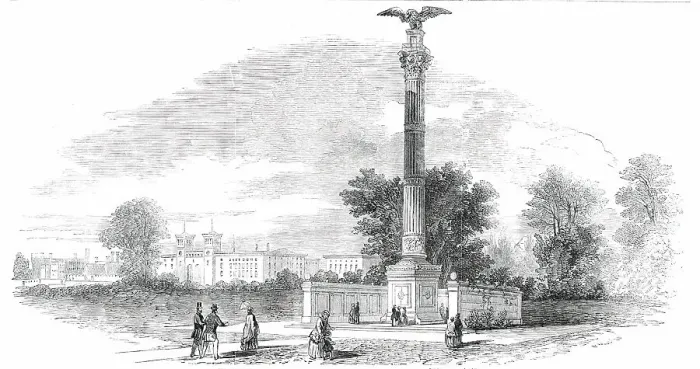 Framed Print : Monument at Berlin to the Prussian Soldiers Killed in 1848 and 1849, (1850). Creator: Unknown Framed Print : Monument at Berlin to the Prussian Soldiers Killed in 1848 and 1849, (1850). Creator: Unknown