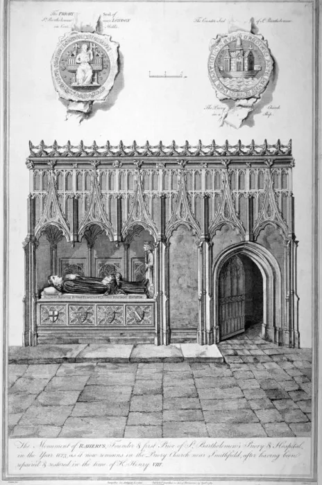 Framed Print : Monument in the Church of St Bartholomew-the-Great, Smithfield, City of London, 1784 Framed Print : Monument in the Church of St Bartholomew-the-Great, Smithfield, City of London, 1784