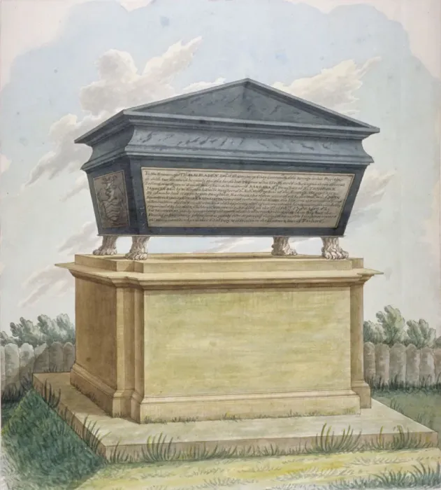 Framed Print : Monument in the churchyard of St Mary the Virgin, Leyton, Waltham Forest, London, c1820 Framed Print : Monument in the churchyard of St Mary the Virgin, Leyton, Waltham Forest, London, c1820