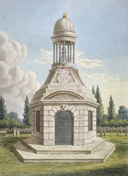 Framed Print : Monument in the churchyard of St Mary the Virgin, Leyton, Waltham Forest, London, c1820 Framed Print : Monument in the churchyard of St Mary the Virgin, Leyton, Waltham Forest, London, c1820