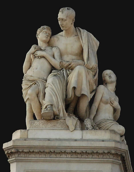 Monument to Count Nikolai Nikitich Demidov at the Piazza Demidoff in Florence, 1830-1850. Artist: Bartolini, Lorenzo (1777-1850)