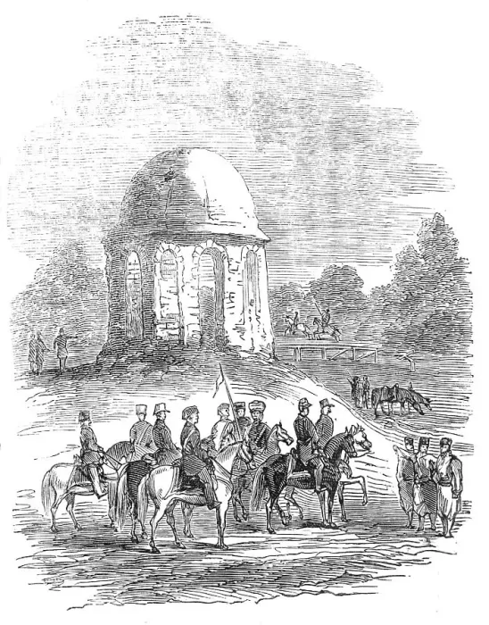 Framed Print : Monument at Croce di Petra, at Kalougaren, 1854. Creator: Unknown Framed Print : Monument at Croce di Petra, at Kalougaren, 1854. Creator: Unknown