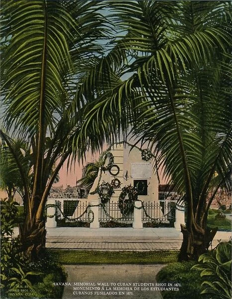 Monument to Cuban medical students executed by the Spanish in 1871, Havana, Cuba, c1920