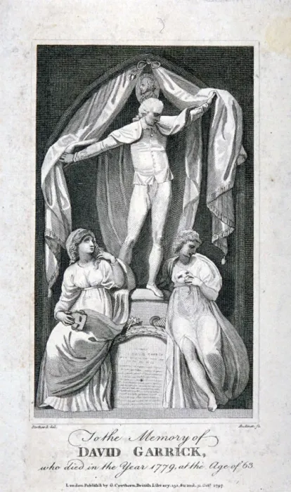 Framed Print : Monument to David Garrick in the south transept of Westminster Abbey, London, 1797 Framed Print : Monument to David Garrick in the south transept of Westminster Abbey, London, 1797
