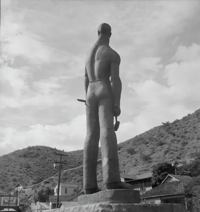 Framed Print : Monument dedicated to the copper miners of Arizona, Bisbee, Arizona, 1937. Creator: Dorothea Lange Framed Print : Monument dedicated to the copper miners of Arizona, Bisbee, Arizona, 1937. Creator: Dorothea Lange