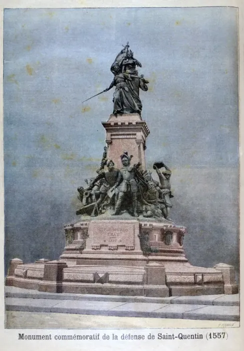 Framed Print : Monument to the defence of St Quentin, 1557, (1896). Artist: F Meaulle Framed Print : Monument to the defence of St Quentin, 1557, (1896). Artist: F Meaulle