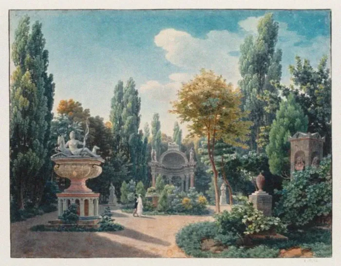 Framed Print : Monument of Diane de Poitiers in the Jardin du cloitre des Petits-Augustins, 1815. Artist: Vauzelle, Jean-Lubin (1776-1837) Framed Print : Monument of Diane de Poitiers in the Jardin du cloitre des Petits-Augustins, 1815. Artist: Vauzelle, Jean-Lubin (1776-1837)