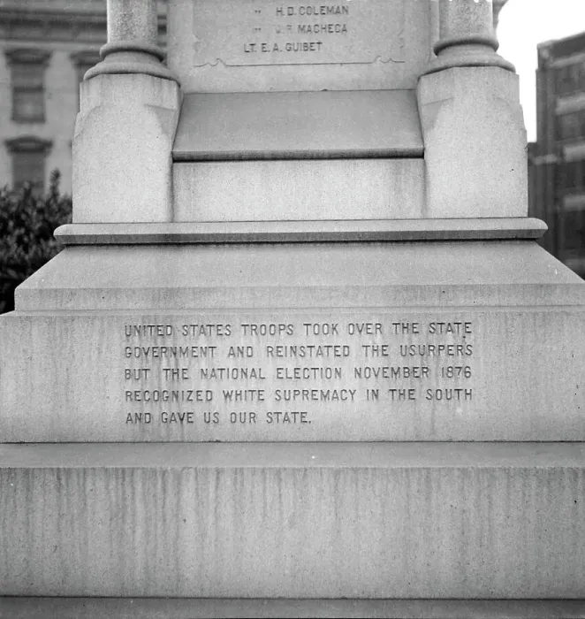 Framed Print : One side of the monument erected to race prejudice, New Orleans, Louisiana, 1936. Creator: Dorothea Lange Framed Print : One side of the monument erected to race prejudice, New Orleans, Louisiana, 1936. Creator: Dorothea Lange