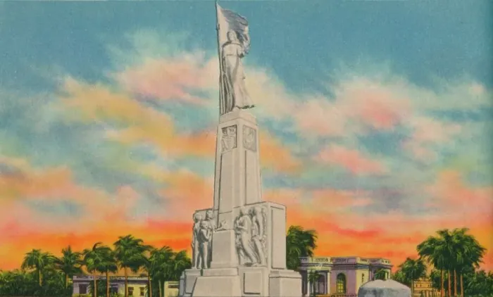 Framed Print : Monument to the Flag, Barranquilla, c1940s