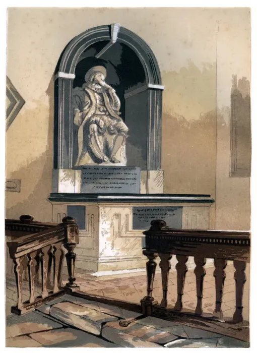 Framed Print : Monument to Francis Bacon, in St Michaels Church near St Albans, Hertfordshire, c1850 Framed Print : Monument to Francis Bacon, in St Michaels Church near St Albans, Hertfordshire, c1850