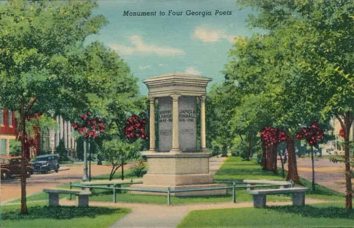 Framed Print : Monument to Four Georgia Poets, 1943 Framed Print : Monument to Four Georgia Poets, 1943