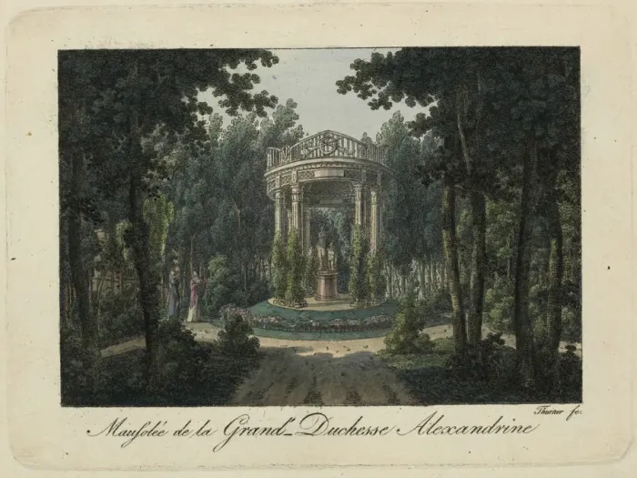 Framed Print : The monument to Grand Duchess Alexandra Pavlovna at Pavlovsk, 1810s. Creator: Thurner Framed Print : The monument to Grand Duchess Alexandra Pavlovna at Pavlovsk, 1810s. Creator: Thurner
