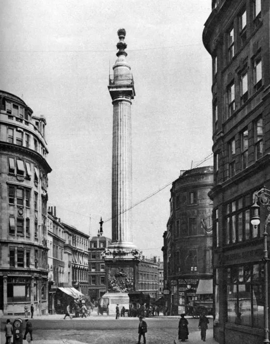 Framed Print : The Monument to the Great Fire, London, 1926-1927. Artist: McLeish Framed Print : The Monument to the Great Fire, London, 1926-1927. Artist: McLeish