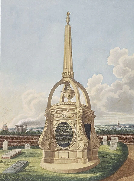 Monument to John Duprie at St Leonards, Bromley, c1800