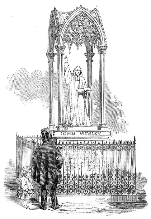 Framed Print : Monument to John Wesley, to be erected at Epworth, 1856. Creator: Unknown Framed Print : Monument to John Wesley, to be erected at Epworth, 1856. Creator: Unknown