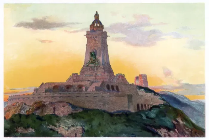 Framed Print : Monument to Kaiser Wilhelm I, (1897), 1900 Framed Print : Monument to Kaiser Wilhelm I, (1897), 1900