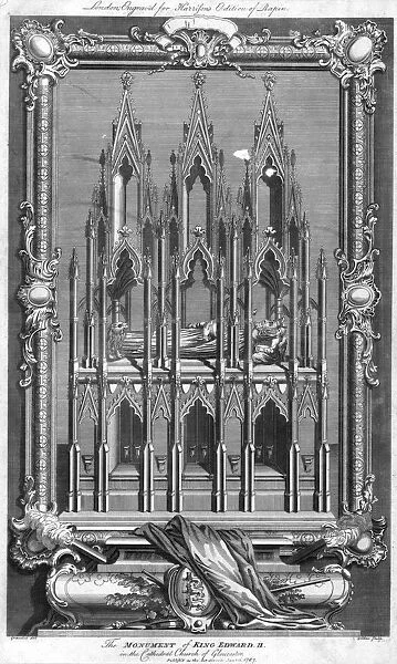 The monument of King Edward II, in the Cathedral Church of Gloucester, 1787. Artist: Goldar