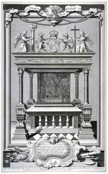 Framed Print : Monument to King Edward VI, Chapel of Henry VII, Westminster Abbey, London, c1740 Framed Print : Monument to King Edward VI, Chapel of Henry VII, Westminster Abbey, London, c1740
