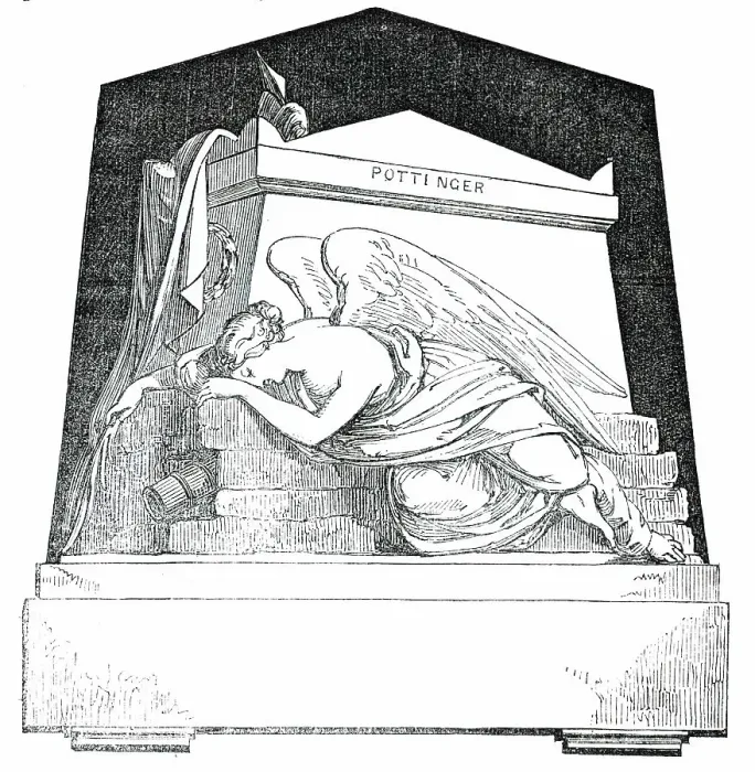 Framed Print : Monument to the late Major Eldred Pottinger, C.B. by Baily, 1850. Creator: Unknown Framed Print : Monument to the late Major Eldred Pottinger, C.B. by Baily, 1850. Creator: Unknown
