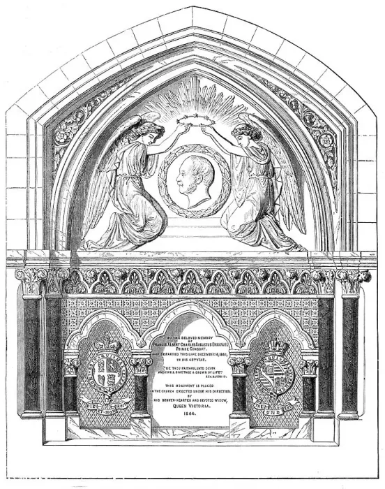 Framed Print : Monument to the late Prince Consort In Whippingham Church, Isle of Wight, by W. Theed, 1864. Creator: Unknown Framed Print : Monument to the late Prince Consort In Whippingham Church, Isle of Wight, by W. Theed, 1864. Creator: Unknown
