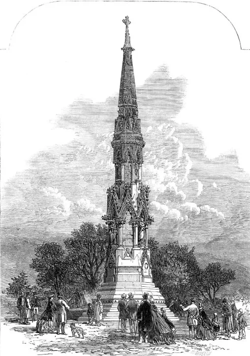 Framed Print : The monument to the late Sir George Cornewall Lewis at New Radnor, 1864. Creator: Unknown Framed Print : The monument to the late Sir George Cornewall Lewis at New Radnor, 1864. Creator: Unknown
