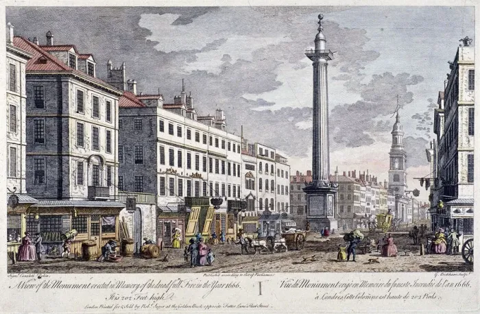 Framed Print : Monument, London, 1794. Artist: George Bickham
