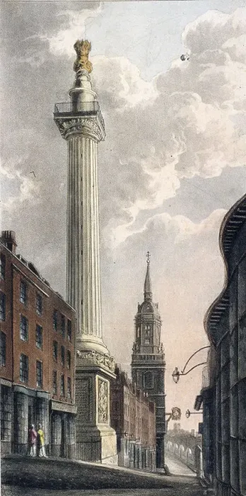 Framed Print : Monument, London, 1812 Framed Print : Monument, London, 1812