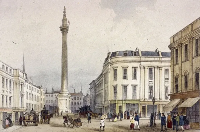 Framed Print : Monument, London, c1855. Artist: Thomas Colman Dibdin Framed Print : Monument, London, c1855. Artist: Thomas Colman Dibdin