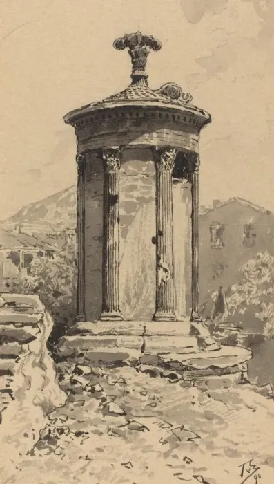 Framed Print : Monument of Lysicrates, 1890. Creator: Themistocles von Eckenbrecher