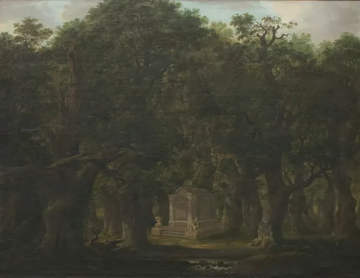 Framed Print : Monument in an Oak Wood, 1786. Creator: Johann Friedrich Weitsch Framed Print : Monument in an Oak Wood, 1786. Creator: Johann Friedrich Weitsch
