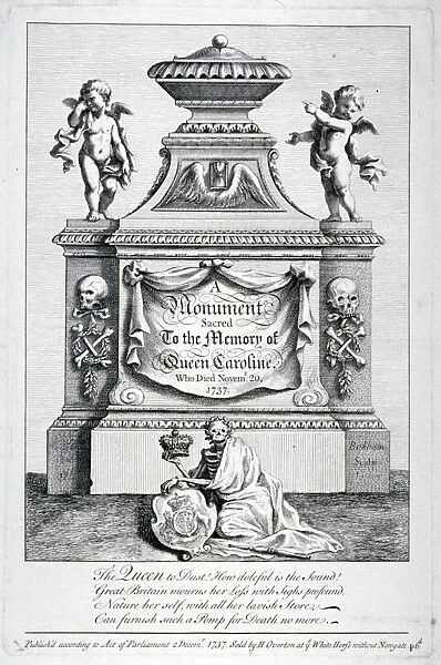 Monument to Queen Caroline, consort of George II, Westminster Abbey, London, 1737